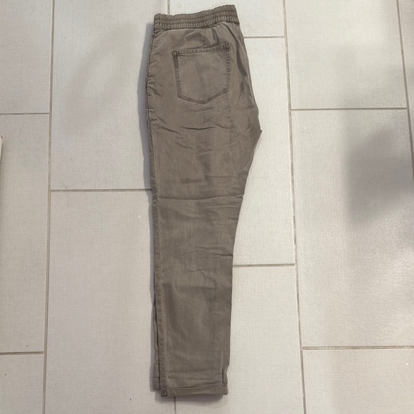 PAIGE Tan Jogger Sweatpants with Drawstring Waist - Picture 2 of 5